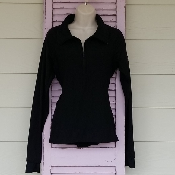 💗 ADIDAS Half Zip Running CLIMATE Jacket Black M - Picture 1 of 11